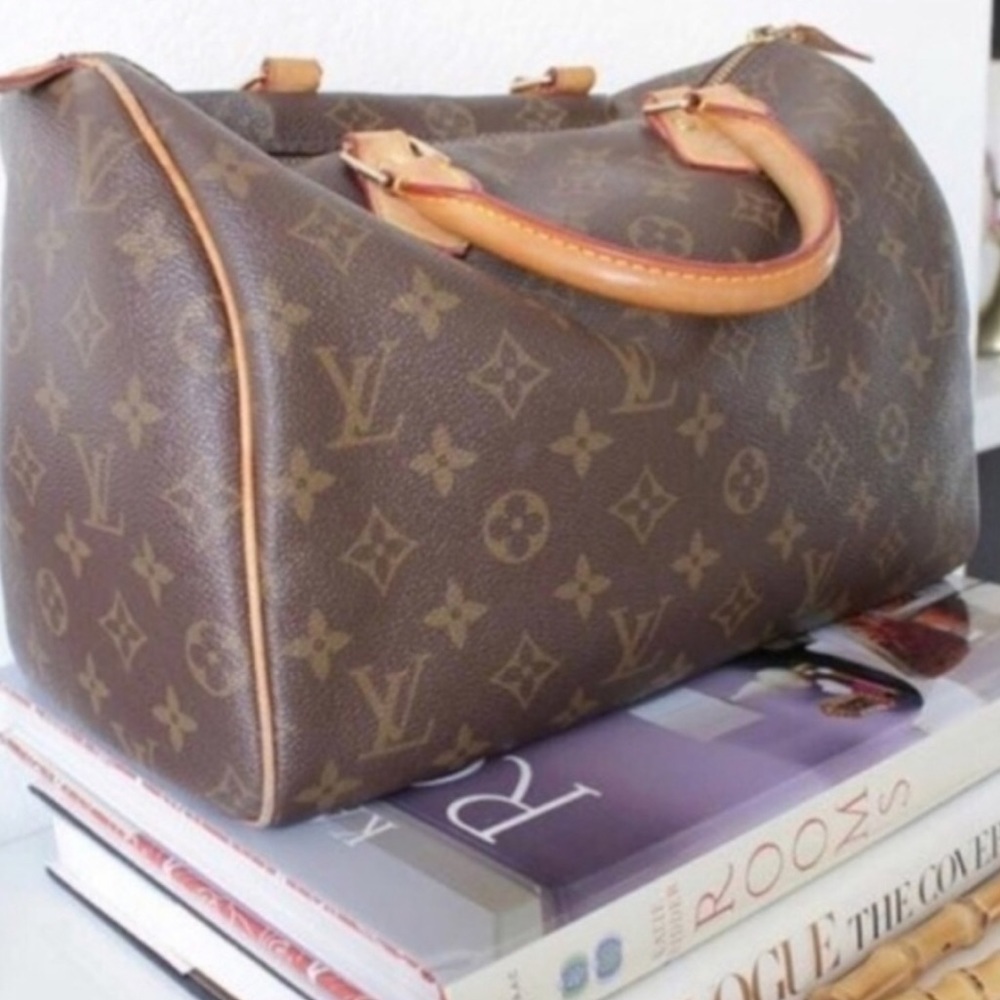 Auth Louis Vuitton Speedy 30 Bag Satchel #899L16